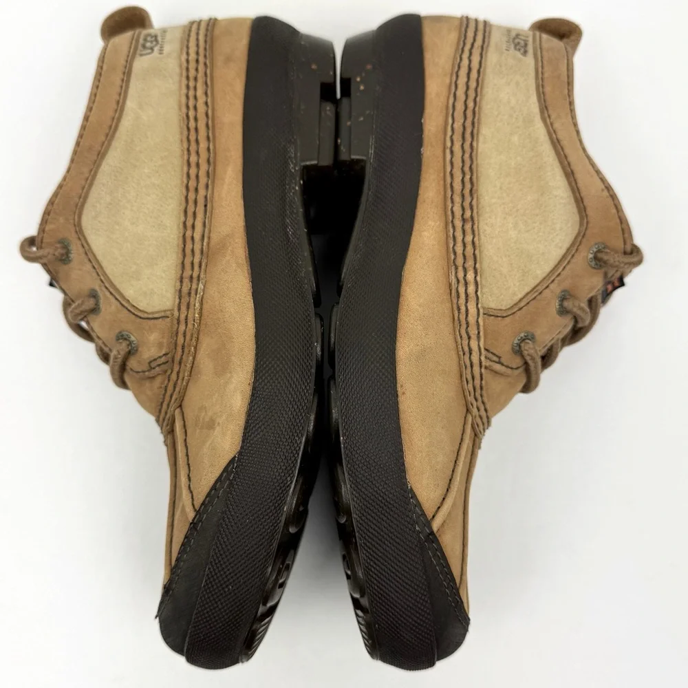 UGG Australia Boots Womens 7.5 Magpie Duck Ankle Bootie. Waterproof tan Leather